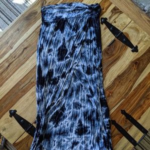 Billabong hang on hi low skirt blue white tie dye